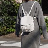 2015韩版时尚新款白色双肩包女潮流学院风休闲pu背包旅行包包