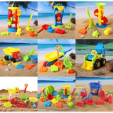 儿童沙滩玩具车套装大号决明子沙漏双轮铲子加厚宝宝戏水小桶批发