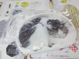 日本代购 在途 Felissimo 猫部 打开猫咪 肚皮 化妆包