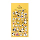 JR 韩国创意可爱小熊猫立体软塑料贴纸 DIY日记本装饰贴画NO.1004