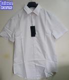 韩国正品代购ZIOZIA商务休闲男士白色短袖衬衫 XL现货特价