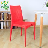 仿藤编户外椅 美式餐椅 塑料休闲椅子 沙滩椅艺术风格商用餐厅椅