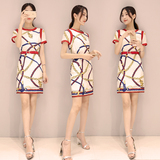 2016夏装新款韩版OL气质短袖连衣裙修身显瘦包臀短裙一步裙女装