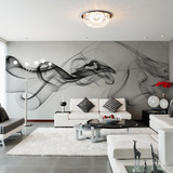 3D无缝大型壁画 烟云雾抽象现代简约壁纸 客厅沙发电视背景墙纸