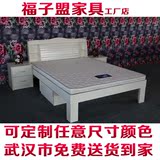 武汉特价双人床1.5米1.8米储物箱体床板式床高箱床低箱床席梦思床
