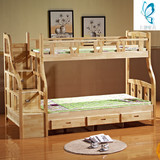 乡村风格地中海儿童家具 实木双层床上下床子母床上下铺床高低床