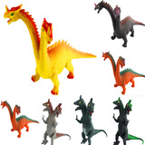 卡通双头龙模型仿真恐龙模型玩具发声塑胶恐龙模型摆件吉祥龙礼物