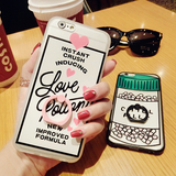 韩国爱心香水iphone6s手机壳创意个性苹果6plus软壳浮雕磨砂5.5女