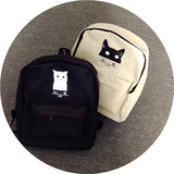 韩国小清新复古日本手提可爱日文猫咪原宿书包女学生双肩包小背包