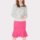 2016新款套装女夏装时尚潮韩国长袖针织衫钉珠显瘦包臀鱼尾裙两件