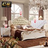 欧式床双人床实木床1.8m储物床高箱公主床1.5m婚床卧室成套家具