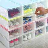 加厚翻盖鞋子收纳盒整理箱塑料透明鞋盒防尘男女鞋盒子抽屉式组合