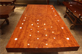 巴花大板桌 餐桌 巴花茶桌 茶台 书桌 实木原木桌224-103.5-10.5