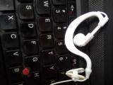 耳挂式笔记本电脑耳机单孔耳麦二合一体单插头带话筒挂耳语音