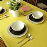 纯色布艺桌布纯黄色桌布台布餐桌布 茶几布纯棉布艺欧式简约包邮