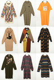 秋冬装孤品复古古着vintage日本条纹卡通动物针织羊毛长袖连衣裙