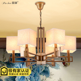 新中式吊灯现代简约客厅灯具茶楼餐厅茶室古铜色复古铁艺复式吊灯