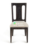 美式乡村新古典北欧宜家后现代实木雕花复古田园布艺餐椅简约书椅