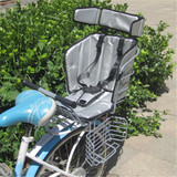 自行车后置儿童座椅电动车单车宝宝小孩高端坐椅带头枕高靠背出口