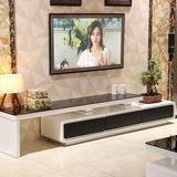 现代简约可伸缩电视柜茶几组合套装大小户型客厅钢化玻璃电视机柜