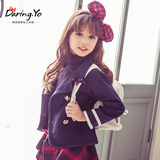 daringyo/戴琳优2016春季新款韩国女童学院风小西装儿童长袖外套