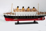 欧美式 手工制作 木制  泰坦尼克号 工艺船  装饰品摆件