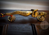 东南亚印度 尼泊尔手工纯铜房门把手柜门拉手『kundalini女神』