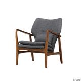 北欧椅子实木沙发椅欧式布艺休闲椅时尚简约丹麦设计师家具咖啡厅