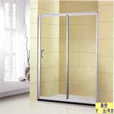 A507P1整体淋浴房卫生间浴室一字形单开移门式铝合金玻璃隔断特价