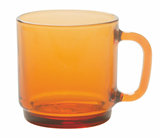 法国DURALEX琥珀色钢化玻璃马克杯/水杯/牛奶杯/茶杯/咖啡杯250ML