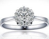 卡蒂诺专柜正品 18K金结婚钻戒天然南非钻石戒指