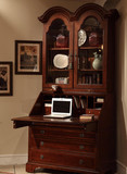 美佳居品牌欧式美式实木书柜双门书柜秘书柜资料柜书房家具储物柜