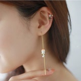 韩国进口珍珠精致花朵耳饰品 韩版正品代购长款耳坠耳线女生潮