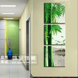 中式无框画 三联画挂画 餐厅壁画  立体过道画 竹子 客厅装饰画
