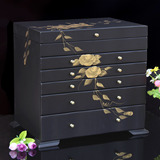 特价大实木制首饰盒木质韩国公主欧式珠宝收纳箱创意生日结婚礼物