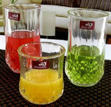 复古欧式玻璃杯 透明水杯 耐热青苹果家用套装果汁杯 吧台杯