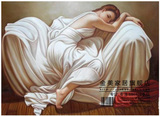 金美油画家居装饰画欧式框装饰画 壁画 卧室手绘墙画古典人物裸女