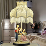 宜家美式欧式田园客厅卧室床头结婚创意艺术礼物陶瓷镂空调光台灯
