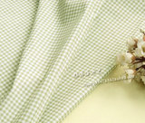 《皇冠信誉》纯棉斜纹布面料/定做床单被套布料/绿格子160CM幅宽