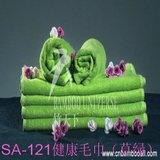 竹天下SA-121竹纤维平板毛巾系列/草绿，17色可选/34*76cm/100g