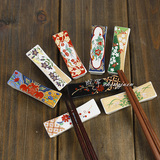 日本进口陶瓷餐具 美浓烧筷架 筷托 筷子托 8款可选 满8个包邮