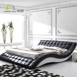 尚色1.8米1.5m真皮沙发床榻榻米皮床双人床简约大小户型皮艺软床