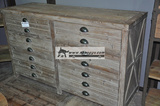 美式乡村外贸出口单铁艺实木复古抽屉柜斗柜床头柜餐边柜储物柜子