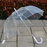 包邮 新款8骨透明长柄伞蘑菇伞阿波罗伞公主透明雨伞创意伞
