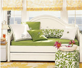 美式新古典全实木坐卧两用推拉床 宜家多功能储物床 高箱床定做