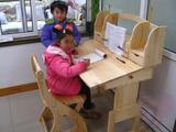 环保实木儿童桌椅 松木课桌 写字台 升降学习桌 可调节 包邮
