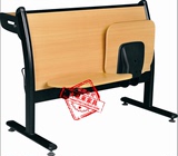 实木板带写字板带收纳会议椅 礼堂椅 自习室椅 阶梯联排培训椅