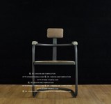 美式铁艺复古餐椅实木简约家用靠背办公电脑椅桌椅套件时尚特价