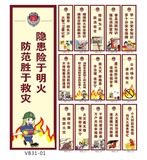 -消防安全标语 企业文化宣传画 宣传标语 展板 消防防火 墙贴VB31