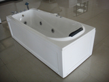 工厂直销1.2米-1.7米亚克力长方形双裙边冲浪按摩浴缸独立式浴缸